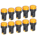 Miniatyrbillede 4 af 8: 10 stk. AD16-22DS gule LED-indikatorer med høj lysstyrke LED-signallampelygte til signalindikering AC/DC24V