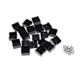 Pikkukuva 2 / 5: 20 x 24 x 16-25 mm MOSFET Alumiininen Jäähdytyselementti 7805 Transistori Jäähdytin