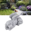 Miniatyrbillede 6 af 8: Kæledyr mindesmærke statue harpiks sovende kæledyr engel have skulptur til kæledyr mindesmærke gravsten ornament engel hund