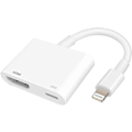 Pikkukuva 1 / 5: Lightning–HDMI-sovitin Lightning Digital AV -sovittimella 1080P, Lightning-latausportti valkoinen tietyille iPhone-, iPad- ja iPod-malleille sekä HDTV-näytöille
