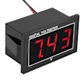 Miniatyrbillede 4 af 8: 1 stk. Digital 0,56″ LED-display Vandtæt Voltmeter DC Spændingsmåler Panel (2,5-30V, Rød)
