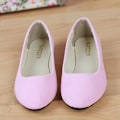 Miniatyrbild 1 av 3: Rosa Mockaskinn Ballerina Flats för Kvinnor, Arbets- och Kontorsdolly Pumps, Storlek 40