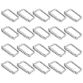 Miniatyrbilde 5 av 5: Metall rektangeljusteringsspenne - sett med 20 | Slitesterk, utsøkt design | Brede bruksområder for klær, ryggsekker og belter | 3,5x38x20mm