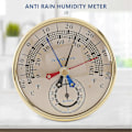 Miniatyrbillede 2 af 5: 5 tommer Min Max Termometer Hygrometer Vægmontering Væghængt Analog Indendørs Udendørs Anti Regn Temperatur -GDZD