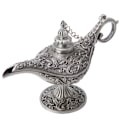 Miniatyrbilde 1 av 8: Røkelsebrenner i form av en hul Aladdin-lampe, dekorasjon til skrivebordet, hjemmet