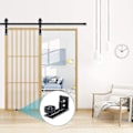 Miniatyrbilde 3 av 3: Justerbar skyvedørsgulvguide med skruer - Perfekt for alle skyvedører