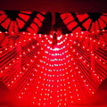Miniatyrbild 1 av 4: LED-magdansvingar - Flerfärgad glöd för vuxna och barn Röd