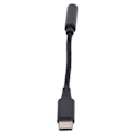 Miniatyrbilde 7 av 8: USB-C til 3,5 mm hodetelefonkontakt Adapter Type C Hodetelefonadapter Aux Audio Nylon Flettet Kabel Svart