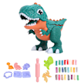 Miniatyrbilde 6 av 8: 24 farger barn Plasticene leketøy dinosaur DIY gjørmeform barn modellering leire bursdagsgave (fargeboks + tilbehørspakke + 24 farge leire‑grønn)