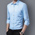 Pikkukuva 3 / 4: Miehet Slim Fit Taivaansininen Napitettu Pukeutumispaita
