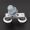 Miniatyrbillede 4 af 8: 4 stk. holdbare dobbelte skydedørsrulleskinner til badeværelsesglasdør (23 mm)