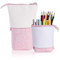 Miniatyrbillede 2 af 3: Pop Up Pen Blyant Teleskopisk Holder Stationery Etui, Fløjlsbukser Stand-up Transformer Taske
