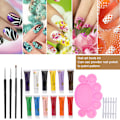 Miniatyrbild 8 av 8: Nagelkonstpenna Nagelkonstpalett Nagelgelpoleringshållare Manikyr Nagelkonstset 4 st
