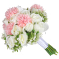 Miniatyrbild 4 av 8: Håller blomma ren elegant romantisk vacker bröllopsbukett för kontor i sovrummet