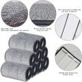 Miniatyrbilde 5 av 5: Moppeputer, 6 stk erstatningsputer, rengjøringspute for husholdningsmopp i mikrofiber, for rengjøring og skrubbing av våte eller tørre gulv