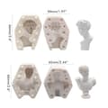 Miniatyrbilde 3 av 8: 3D Stearinlysform for Støping DIY Stearinlysform Silikon Kakeform for Hjemmedekorasjon Festgave