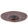 Miniatyrbillede 1 af 8: Zinklegering røgelsespind Brænder Holder Dragemønster Røgelseskar plade til hjemmet tempel (rød bronze)