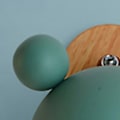 Miniatyrbillede 4 af 5: Væglampe Enkel Tegneserie Model Kvart Butt Sød Smuk Væglampe til Soveværelse Ingen Pære Grøn
