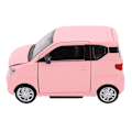 Pikkukuva 3 / 8: MINI EV -automalli 1/24 seoslejevalettu pienoismalli, vetämällä taaksepäin toimiva leluauto kattokattavalla matkalaukulla, lapsille yli 3-vuotiaille, vaaleanpunainen
