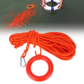Miniatyrbillede 6 af 8: 8 mm Nylon flydende livreddende wire Snorkling Sikkerhedsreb Båddykning Svømning Livredder redningsline med flydende sløjfe