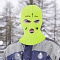 Miniatyrbild 6 av 8: 3-håls Balaclava Stickad Ansiktsmask Höst Vinter Andningsbar Varm Skidmask för Män Kvinnor Utomhus Cykling Skidåkning Löpning