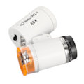 Miniatyrbillede 3 af 8: 60X Mini Mikroskop Lomme Lupe Forstørrelsesglas med UV LED Lys til Detektering af Falske Penge Hvid