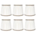 Miniatyrbillede 5 af 8: 6 Stk Stof Lampeskærm Moderne Lysekrone Bordlampe Cover til E14 Screw Home Accessory