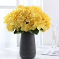 Miniatyrbild 2 av 2: 1 st Blekningsfri DIY Falsk Blomma Konstgjord Siden Bröllopsrekvisita Konstgjord Växt Heminredning BoSaiD Gul
