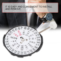 Miniatyrbilde 8 av 8: SL28 Three Hands Quartz Movement Date Watch Armbåndsur Reparasjonstilbehør (dobbel kalender)