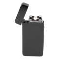 Miniatyrbillede 7 af 8: Elektrisk dobbelt buel lighter genopladelig vindsikker flammefri 220mAh aluminiumlegering USB lighter sort