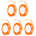 Miniatyrbild 7 av 8: 5 st/set satinband 22 m långt 10 mm brett bröllopsfest dekoration DIY-tillbehör för presentkaka godisboxförpackning orange