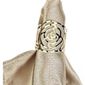 Miniatyrbillede 5 af 5: Servietringe, Servietknapper, Servietholder, 12 stk. Udskåret Rose Design Metal Servietholder