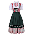 Pikkukuva 1 / 5: Perinteinen saksalainen ruudullinen Dirndl-mekko XXL - Vihreä