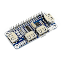 Miniatyrbillede 1 af 5: 4 Ports USB Hub Hat til USB2.0/1.1 Onboard USB til UART Onboard