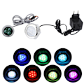 Miniatyrbillede 8 af 8: Farverige undervandslys 12V vandtæt LED-lampe med controller til pool spabad EU 230-240V