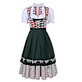 Pikkukuva 1 / 5: Aito saksalainen ruudullinen Dirndl-mekko: Täydellinen Oktoberfestiin ja Halloween-juhliin! L Style1 Vihreä
