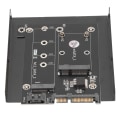 Miniatyrbilde 2 av 8: SATA Adapter 2 i 1 MSATA/M2 NGFF SSD til Dual Port SATA3 Converter med 3,5 tommers harddiskstøtte Datatilbehør