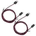 Pikkukuva 3 / 8: 2 kpl pikalatausjohtoa Micro USB -datakaapeli nailonpunottu kaapeli Android-puhelimeen