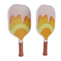 Miniatyrbillede 7 af 8: Fiberglass Ball Paddles Set Polypropylen Blødt Greb Bærbare Letvægts Fiberglass Padler med Taske