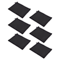 Miniatyrbilde 7 av 8: 10 STK lerrets kosmetikkveske med svart snor Bærbar Blank Blank DIY Craft Bag for Reise Makeup Bag Svart