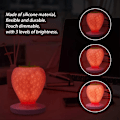 Miniatyrbillede 2 af 5: Jordbær Natlampe, Sød Silikone Natlampe, Børne Natlampe, LED Natlampe, Børne Sengelampe, USB Genopladelig, 3 Touch Kontrol Tilstande (Pink