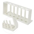Miniatyrbild 6 av 8: 2 st 6 hål 6 pelare provrörsställ vit plast Centrifuger rörhållare Labmaterial