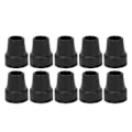 Miniatyrbillede 2 af 8: 10 stk. Krykkespids Gummi 19 mm Indvendig diameter Skridningsmodstand Universal Heavy Duty Walking Cane Tip Sort