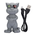 Pikkukuva 1 / 8: Piirretty kissa LED Bluetooth-kaiutin Stereo Langaton Plug-in-kortti Musiikkisoitin Harmaa
