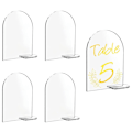 Miniatyrbilde 1 av 5: Runde Topp Bryllupsbordnummer, Akryl Nummerholdere for Elegante Bryllup