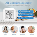Miniatyrbillede 3 af 5: 3 stk. Digital Hygrometer Termometer, Mini LCD Indendørs Hygrometer Termometer, Sød Indendørs Væghængt Termometer
