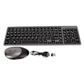 Miniatyrbillede 1 af 8: Trådløst tastatur og mus-kombination 2.4G genopladelig 102 taster ergonomisk tastatur og mus til bærbar computer stationær pc