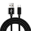 Pikkukuva 1 / 5: Puhelimen latauskaapeli - 2m punottu nailon USB-kaapeli pikalataukseen - Type-C 2 metrin latausjohto