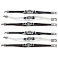 Miniatyrbillede 2 af 8: 6 stk. Armbånd Håndvævet Spaltet Læder Flettet PU Herre Dame Retro Armbånd 23cm