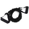 Miniatyrbillede 1 af 8: Slidset trækreb Fitness Anti Break indendørs elastisk bælte Yoga Power Training Modstandsbånd (sort(30lb))